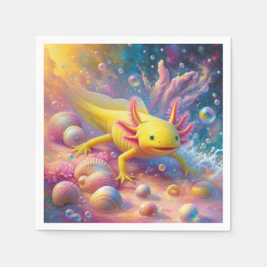 De vrolijke Axolotl Servet (Voorkant)