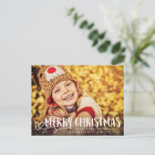 De vrolijke Bekleding van de Foto van de Vakantie Feestdagenkaart (Staand voorkant)