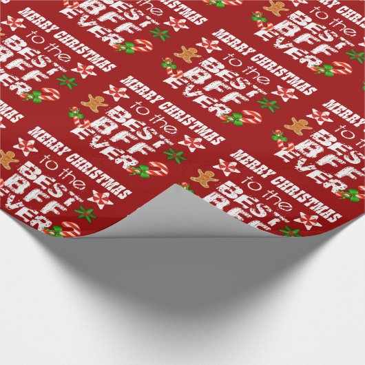 DE VROLIJKE BESTE VRIEND VAN KERSTMIS BFF B03Z CADEAUPAPIER (Hoek)