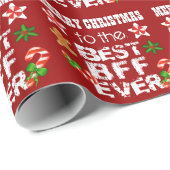 DE VROLIJKE BESTE VRIEND VAN KERSTMIS BFF B03Z CADEAUPAPIER (Rol Hoek)