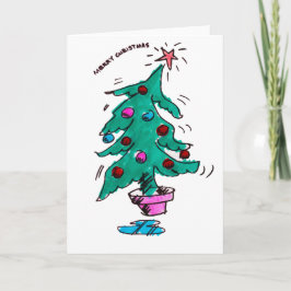 De vrolijke Beverige Kerstkaart van Kerstmis Feestdagen Kaart