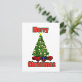 De vrolijke boom van het Kerstmisbier Feestdagenkaart (Staand voorkant)