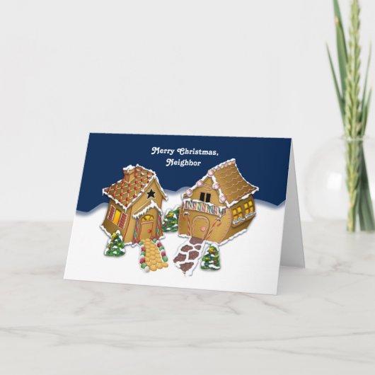 De vrolijke Buur van Kerstmis Feestdagen Kaart (Voorkant)