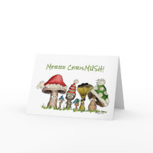 De vrolijke Cartoon van de Paddestoelen van