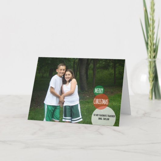 De vrolijke Cirkels van Kerstmis voor u Feestdagen Kaart (Voorkant)