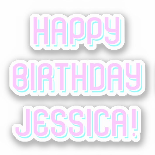 De  Vrolijke Dag van de Tekst aan Om het even welk Sticker (Voorkant)