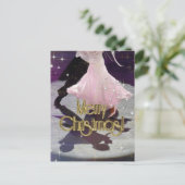 De vrolijke Dansers van Kerstmis Feestdagenkaart (Staand voorkant)