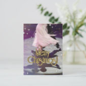 De vrolijke Dansers van Kerstmis Feestdagenkaart (Staand voorkant)