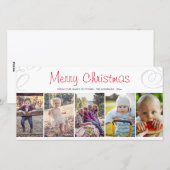 De vrolijke Douane van de Vakantie van de Collage Feestdagenkaart (Voorkant / Achterkant)