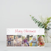 De vrolijke Douane van de Vakantie van de Collage Feestdagenkaart (Staand voorkant)