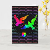 De vrolijke Duiven van de Regenboog van de Kaart (Gele Bloem)