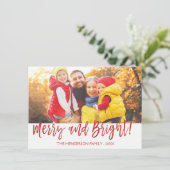 De vrolijke en Heldere Hand Van letters voorzien Feestdagenkaart (Staand voorkant)