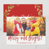 De vrolijke en Heldere Hand Van letters voorzien Feestdagenkaart (Voorkant / Achterkant)