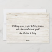 De vrolijke Foto's van de Wens van de Vakantie van Feestdagenkaart (Achterkant)