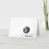 De vrolijke Gebaarde Collie van Kerstmis Feestdagen Kaart (Achterkant)