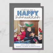 De vrolijke Gelukkige (Grijs/Blauwe) Kaart van de (Voorkant / Achterkant)