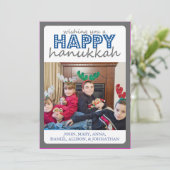 De vrolijke Gelukkige (Grijs/Blauwe) Kaart van de (Staand voorkant)