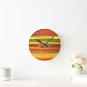 De vrolijke God van Kerstmis zegent u kleurt Ronde Klok (Huis)