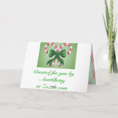 De vrolijke Grens van het Riet van het Snoep van Feestdagen Kaart (Achterkant)