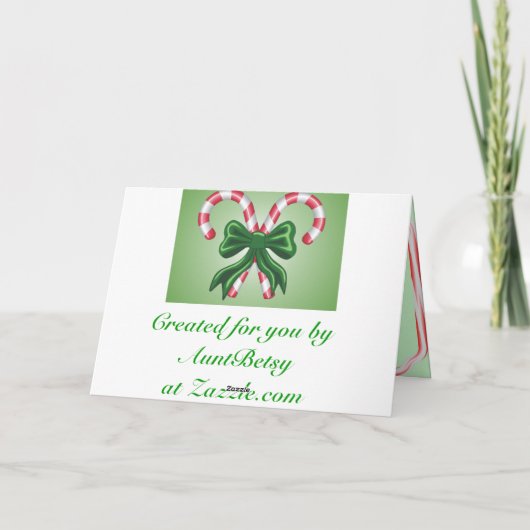 De vrolijke Grens van het Riet van het Snoep van Feestdagen Kaart (Achterkant)