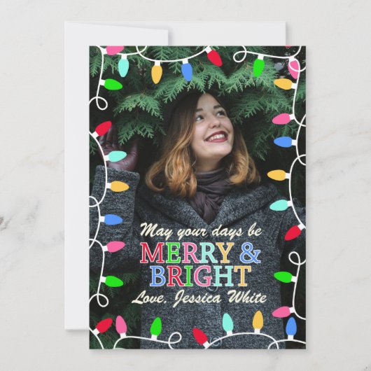 De vrolijke & Heldere Kerstkaart van de Foto van (Voorkant)