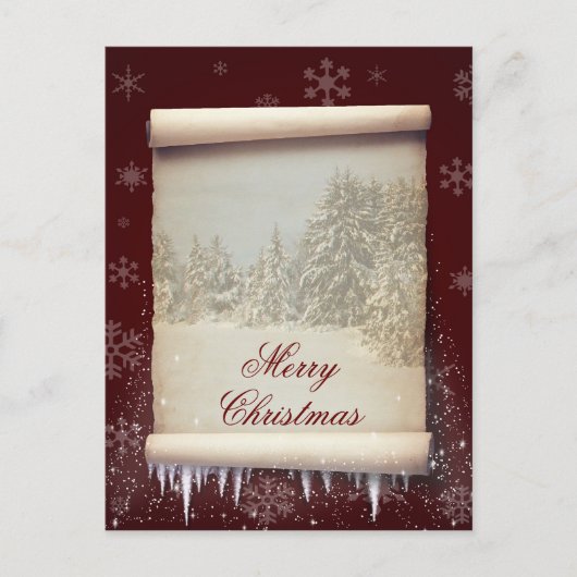 De vrolijke Illustratie van het Perkament van de Feestdagenkaart (Voorkant)