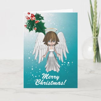 De vrolijke Kaart van de Engel van Kerstmis