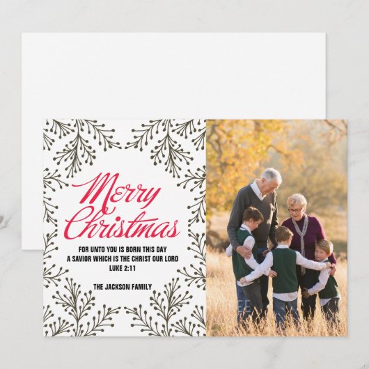 De vrolijke Kaart van de Foto van het Document van (Voorkant / Achterkant)