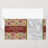 De vrolijke Kaart van de Foto van Kerstbomen in (Voorkant / Achterkant)