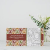 De vrolijke Kaart van de Foto van Kerstbomen in (Staand voorkant)