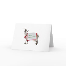 De vrolijke Kaart van de Geit van Kerstmis