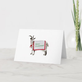 De vrolijke Kaart van de Geit van Kerstmis