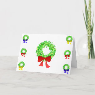 De vrolijke Kaart van de Kroon van Kerstmis