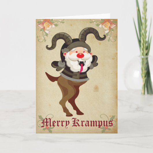De vrolijke Kaart van de Vakantie Krampus (Voorkant)