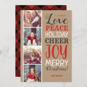 De vrolijke Kaart van de Vakantie van de Collage (Voorkant / Achterkant)