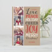 De vrolijke Kaart van de Vakantie van de Collage (Staand voorkant)