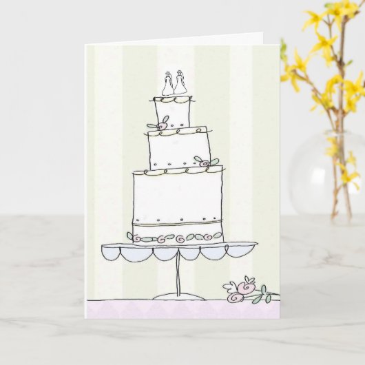 De vrolijke kaart van het Huwelijk congrats (Gele Bloem)