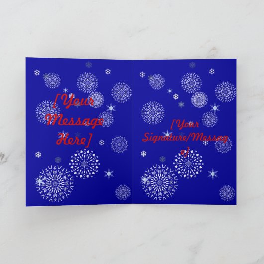 De vrolijke Kaart van het Rendier van Kerstmis (Binnen)