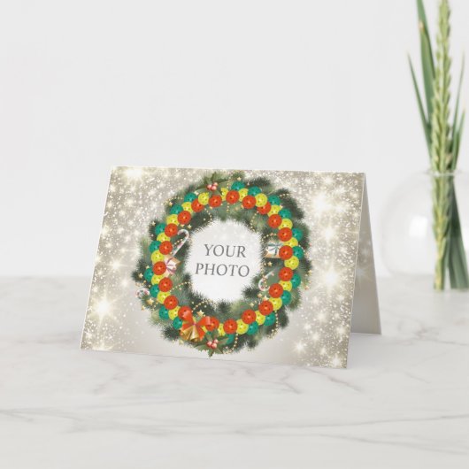 De vrolijke Kaart van Pickleball van Kerstmis 1A (Voorkant)