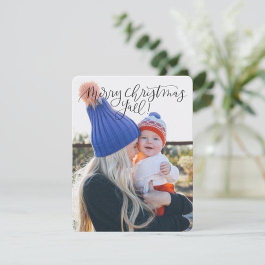 De vrolijke kaart van Y'all van Kerstmis (Staand voorkant)