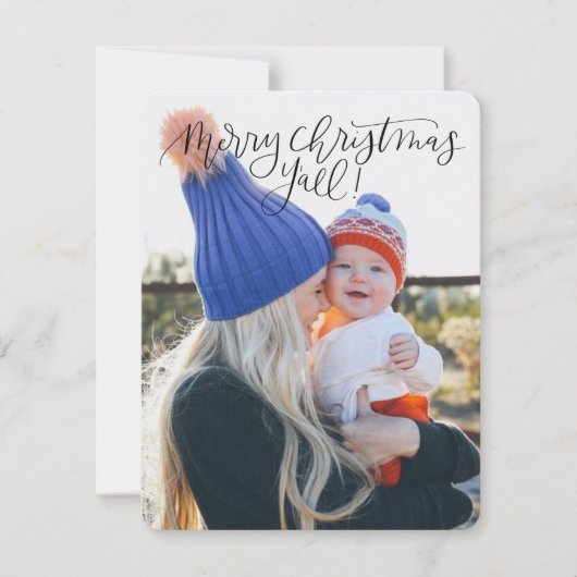 De vrolijke kaart van Y'all van Kerstmis (Voorkant)