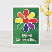 De vrolijke Kaarten van de Moederdag - de Bloem (Gele Bloem)