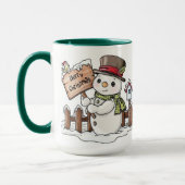 De vrolijke kerst Mok van Snowman (Links)