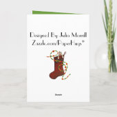 De vrolijke Kerstkaart van de Aap Feestdagen Kaart (Achterkant)