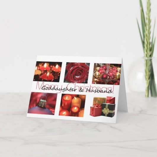 De Vrolijke Kerstkaart van de peetdochter & van de Feestdagen Kaart (Voorkant)