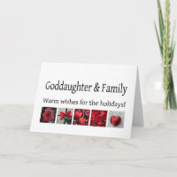 De Vrolijke Kerstkaart van de peetdochter & van de