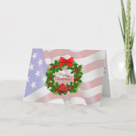 De Vrolijke Kerstkaart van de V.S.- Vlag Feestdagen Kaart