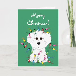 De Vrolijke Kerstkaart van Frise van Bichon Feestdagen Kaart
