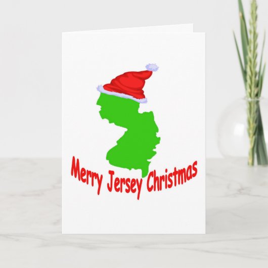 De vrolijke Kerstkaart van Jersey Feestdagen Kaart (Voorkant)