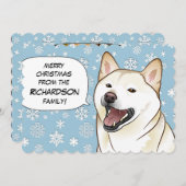 De Vrolijke Kerstkaart van Shiba Inu van de room (Voorkant / Achterkant)